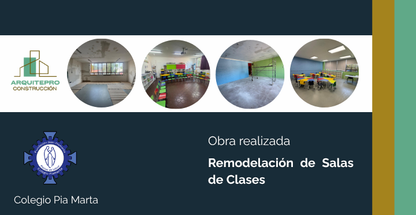 Revitalización integral de salas en Colegio Piamarta